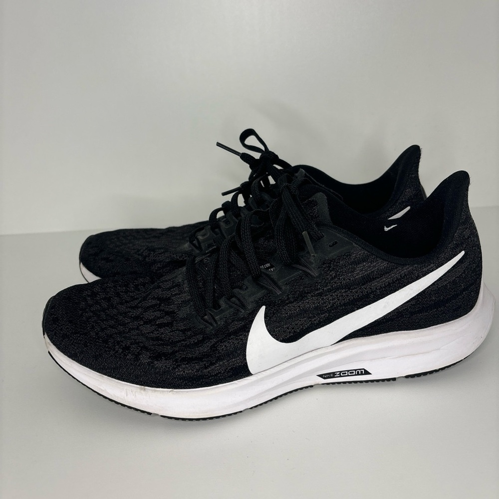 Nike Air Zoom Pegasus 36 Women’s Size 10 Shoes Black White Lace Up Running Shoes